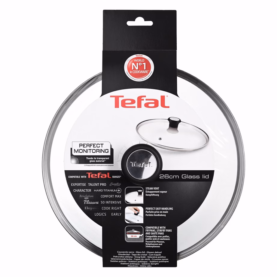 Pannikaan Tefal, 26 cm, klaas, aurutusavaga, must käepide - 2