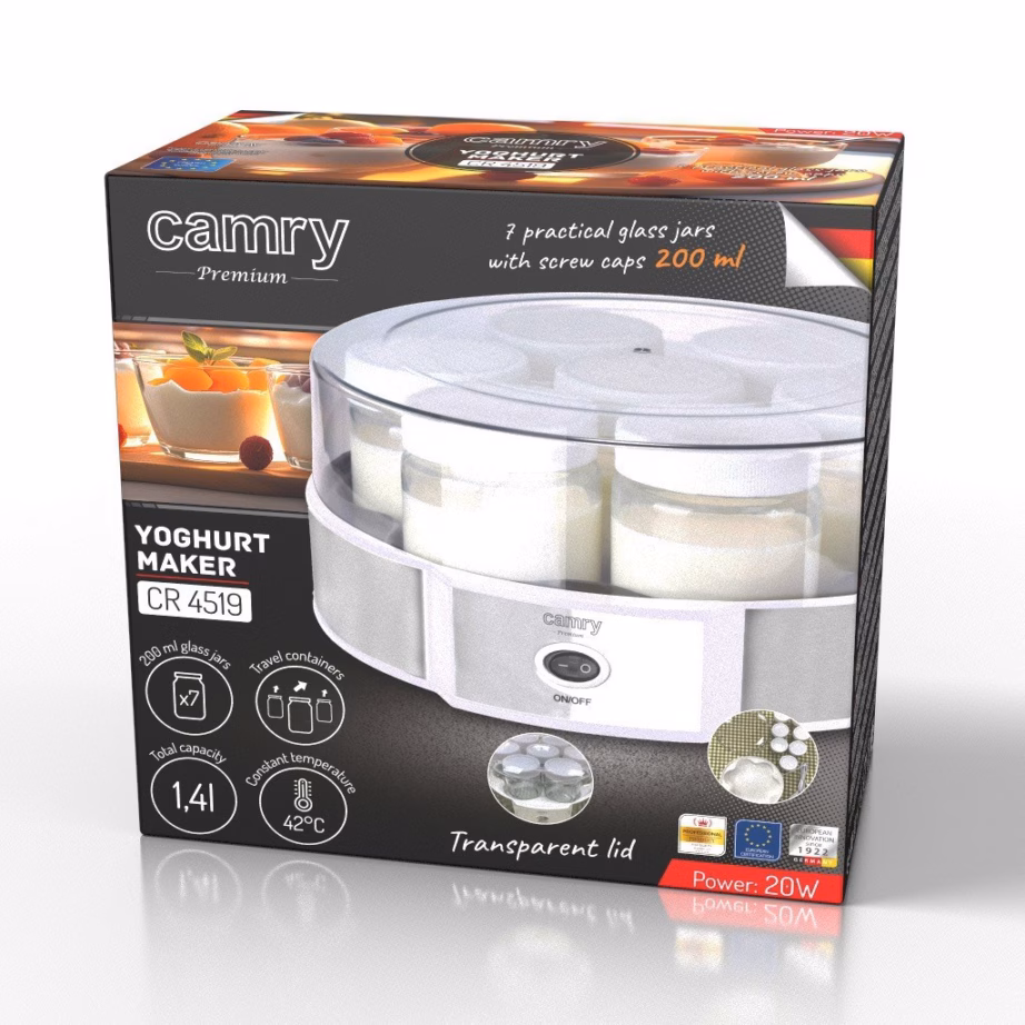 Jogurtimasin Adler Camry Premium CR 4519, 1,4 l, 7 purki, 20 W - 9