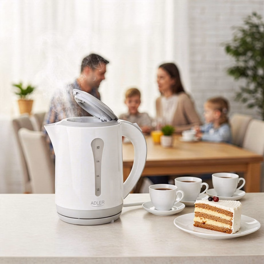 Veekeetja Adler AD 1244, 2,5 l, 2200 W, valge-sinine - 13
