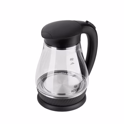Veekeetja Adler AD 1274 B, 1,7 l, 2200 W, klaasist korpus, 360° pöördalus