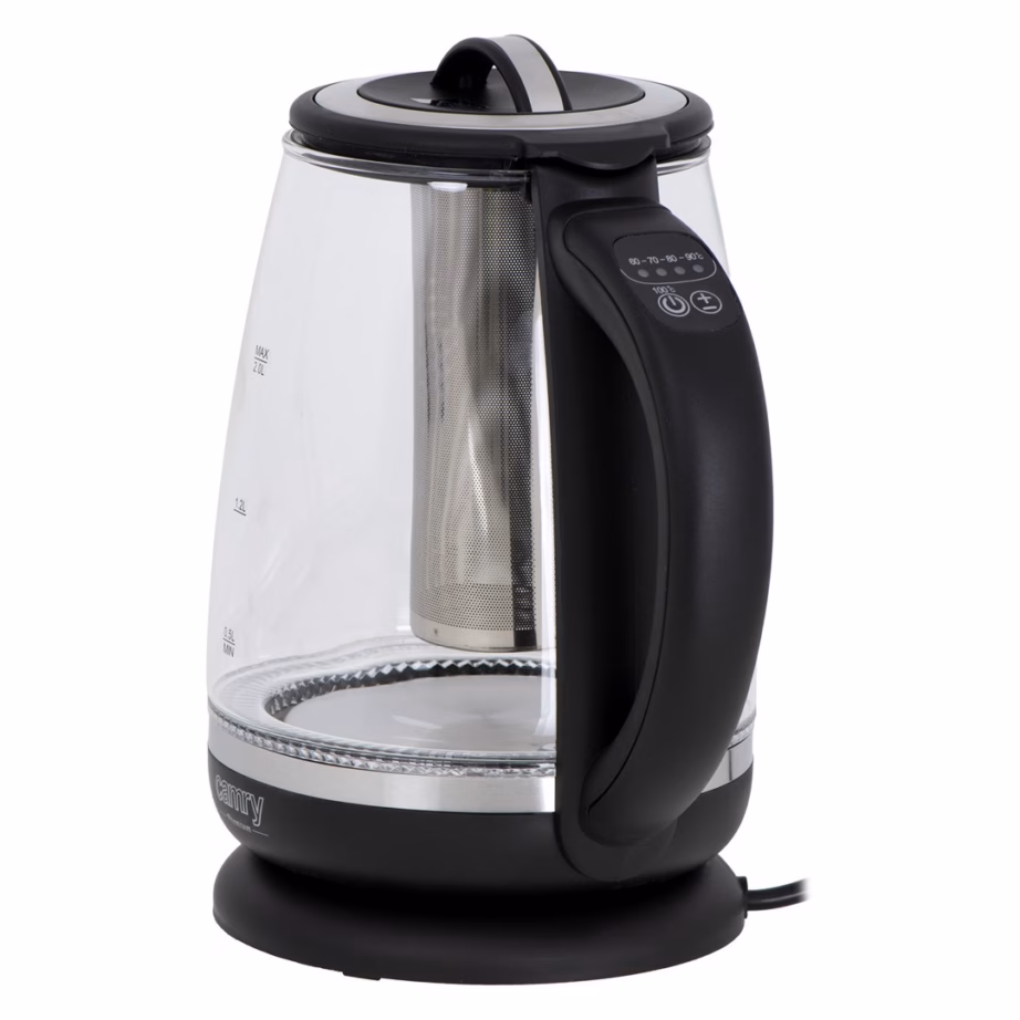 Veekeetja Adler Camry CR 1290, 2 l, 2200 W, klaaskorpus, reguleeritav temperatuur - 3