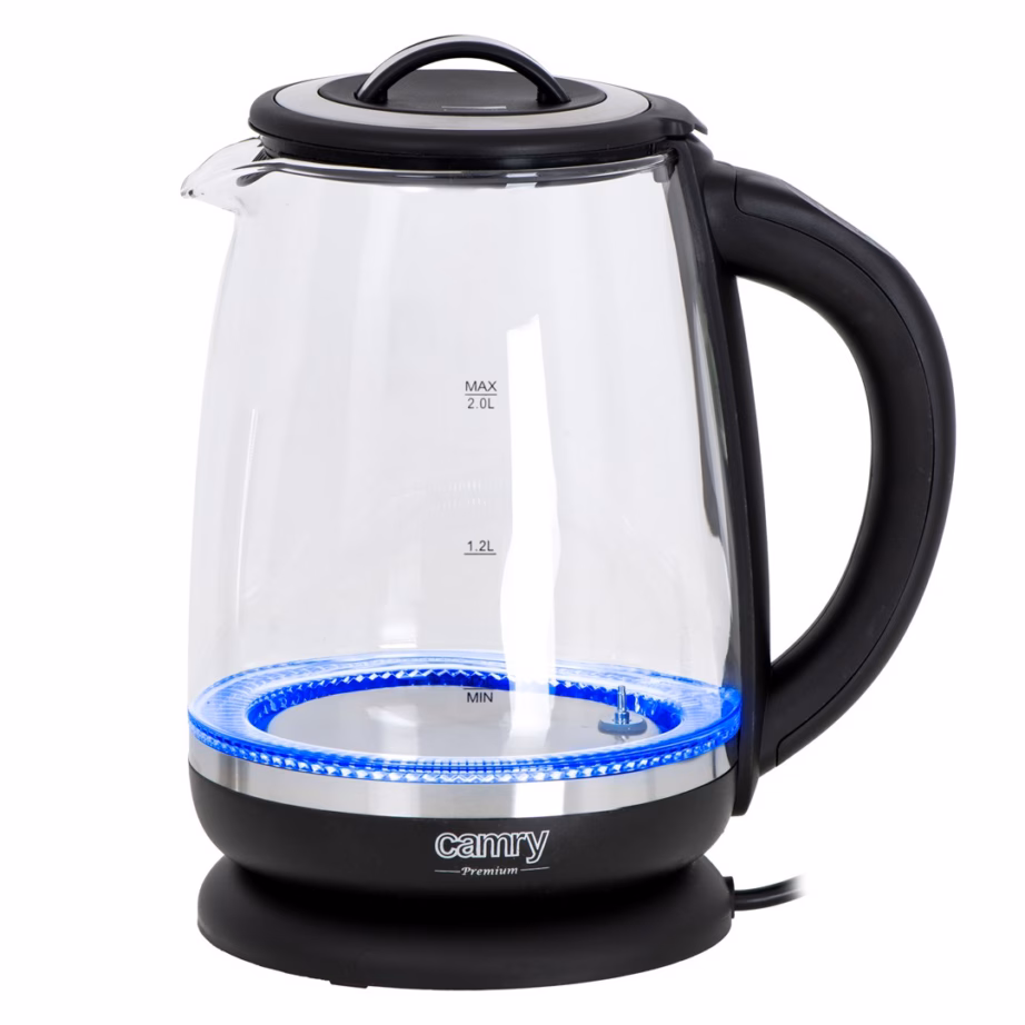 Veekeetja Adler Camry CR 1290, 2 l, 2200 W, klaaskorpus, reguleeritav temperatuur - 6