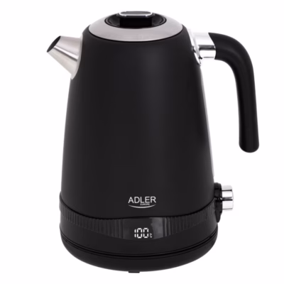 Veekeetja Adler AD 1295b, 1,7 l, LCD-ekraaniga, 7 temperatuuriseadet, must
