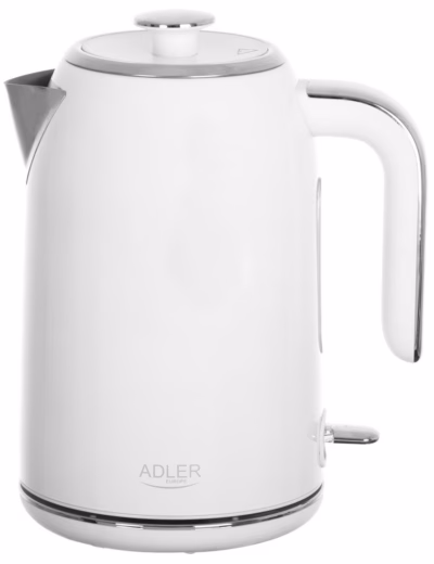 Veekeetja Adler AD 1341, 1,7 l, roostevaba teras, 2200 W, valge