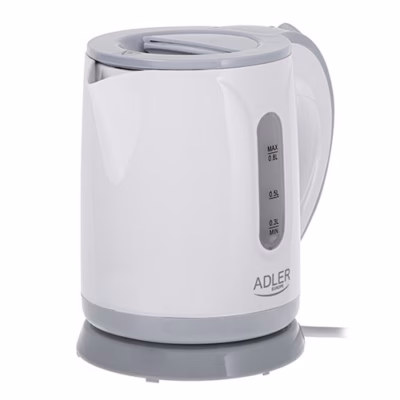 Veekeetja Adler AD 1371, 0,8 l, 850 W, hall/valge