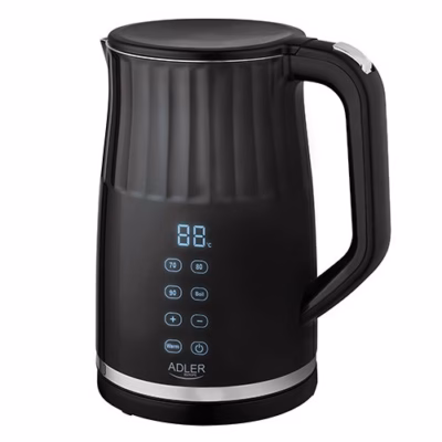 Temperatuurireguleerimisega veekeetja Adler AD 1350, 1,7 l, LED-ekraan, must