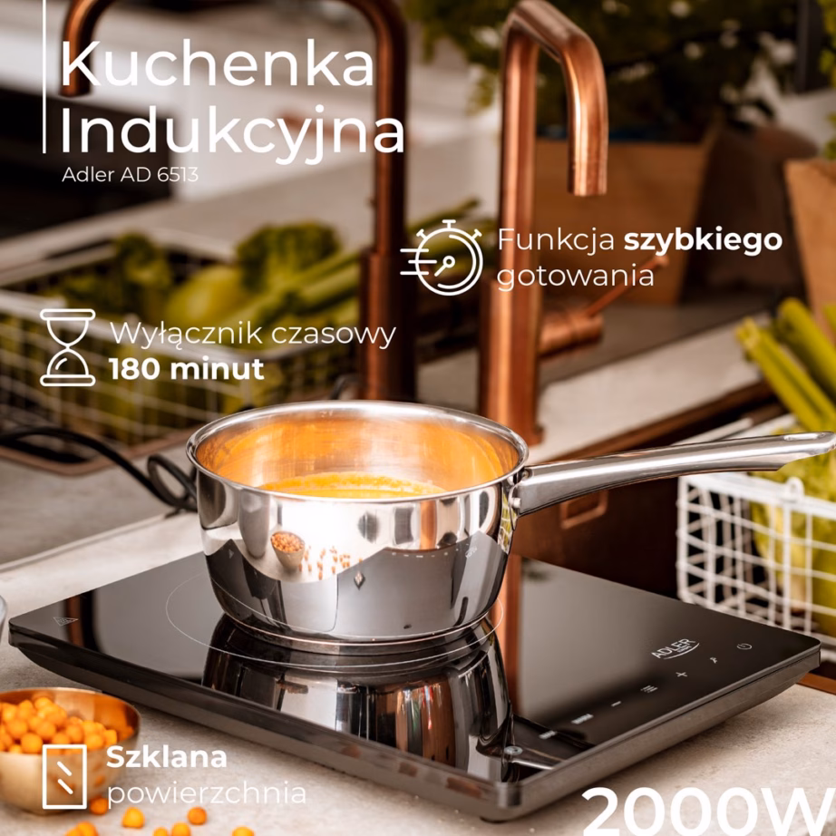 Induktsioonpliit Adler AD 6513, 1 keeduala, 2000 W - 7