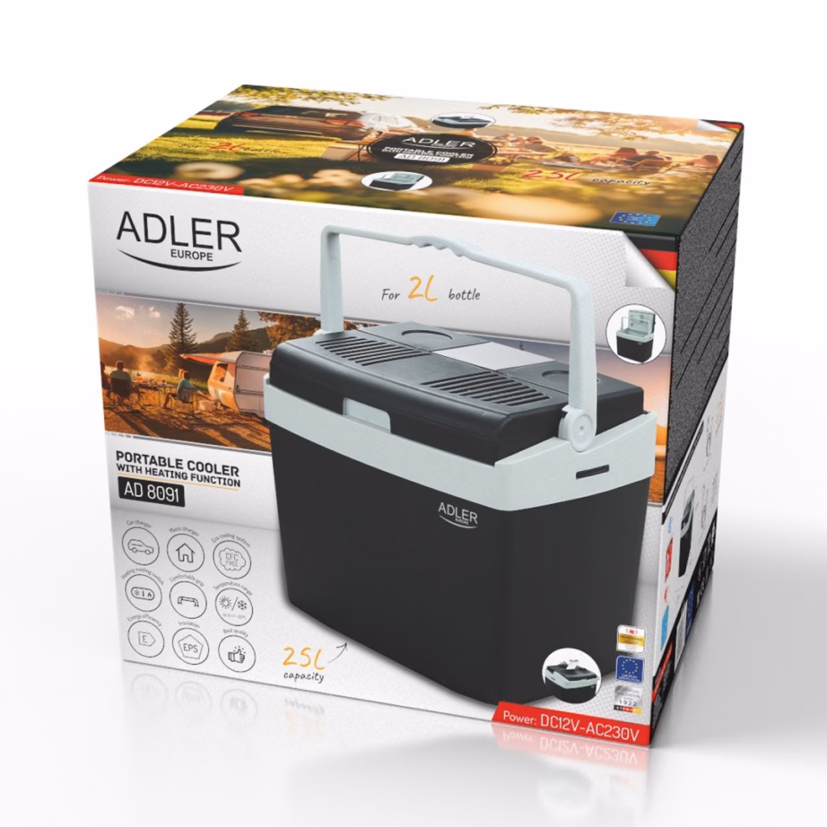 Kaasaskantav termokülmik Adler AD 8091, 25 l, 12 V/220–240 V, 55 W - 5