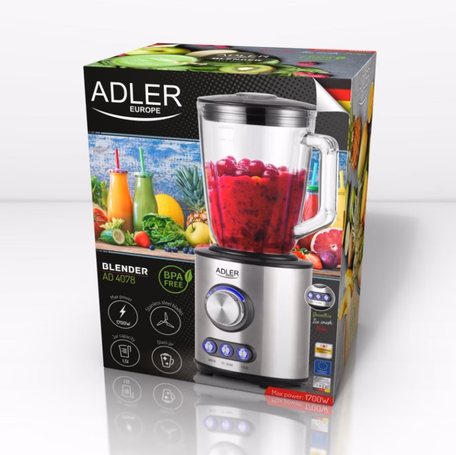 Lauablender Adler AD 4078, 800 W, 1,5 l klaaskann, 6 teraga - 5