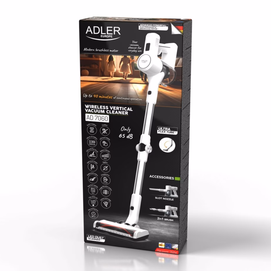 Juhtmeta tolmuimeja Adler AD 7060, 350 W, 16 000 Pa, kotita, LED-ekraan - 12