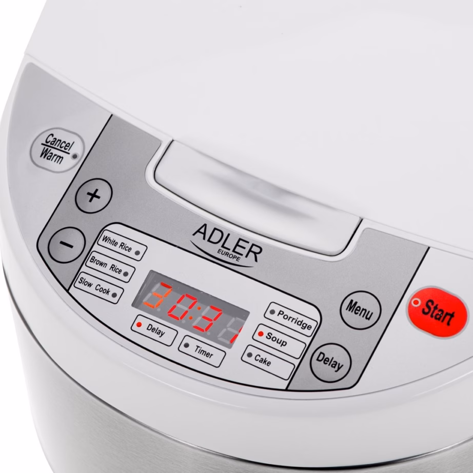 Multikeetja Adler AD 6420, 6 automaatprogrammi, 3,25 L, 700 W, valge/hõbedane - 5