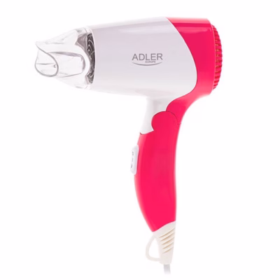 Föön Adler AD 2259, 1200 W, 2 kiirust, kokkupandav käepide, roosa