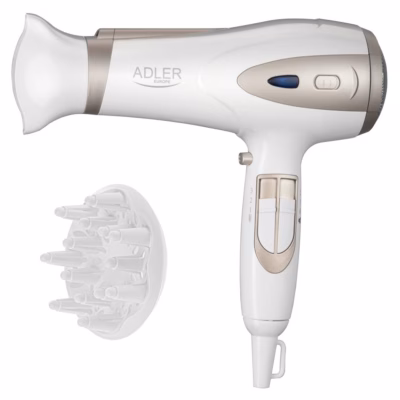 Föön Adler AD 2248WC, 2400 W, ioonfunktsioon, difuuser ja suunamisotsik