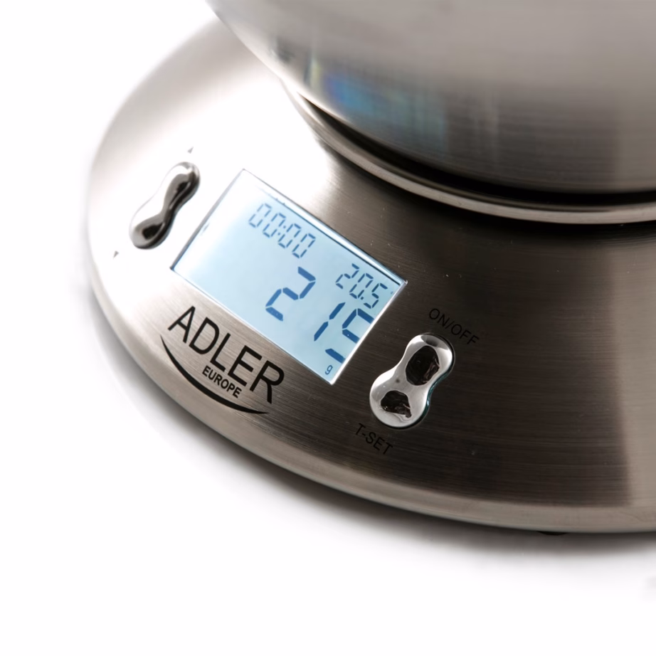 Elektrooniline köögikaal Adler AD 3134, roostevaba teras, 5 kg, 1 g, kausiga - 7