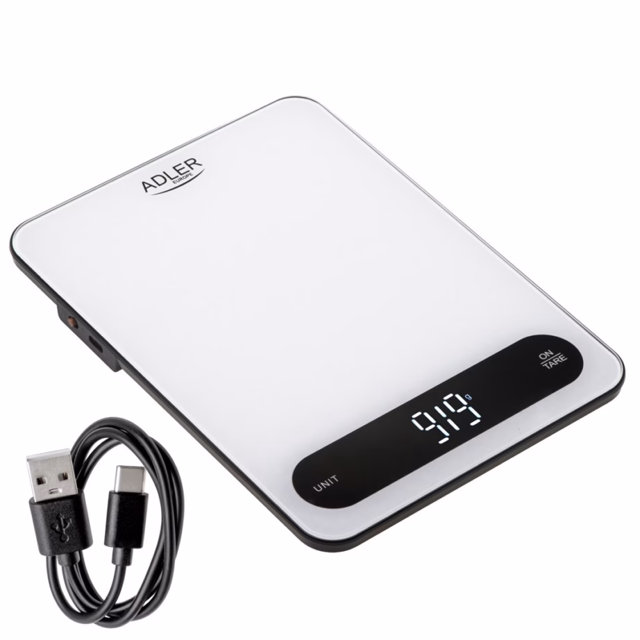 Elektrooniline köögikaal Adler AD 3177wb, 10 kg, 1 g täpsus, LED-ekraan, USB-C - 2