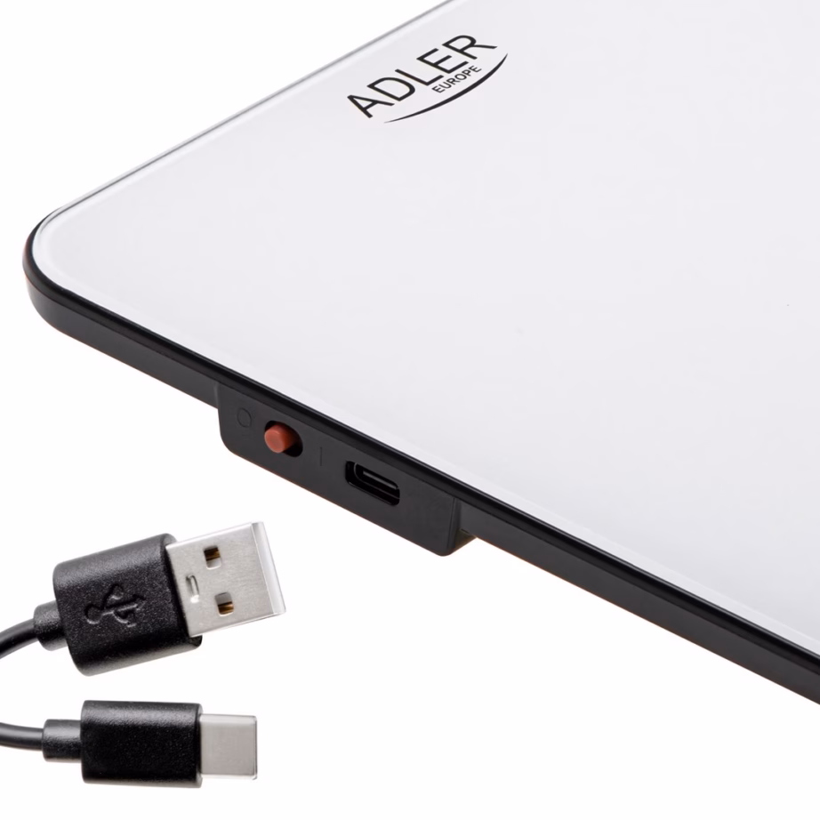 Elektrooniline köögikaal Adler AD 3177wb, 10 kg, 1 g täpsus, LED-ekraan, USB-C - 4