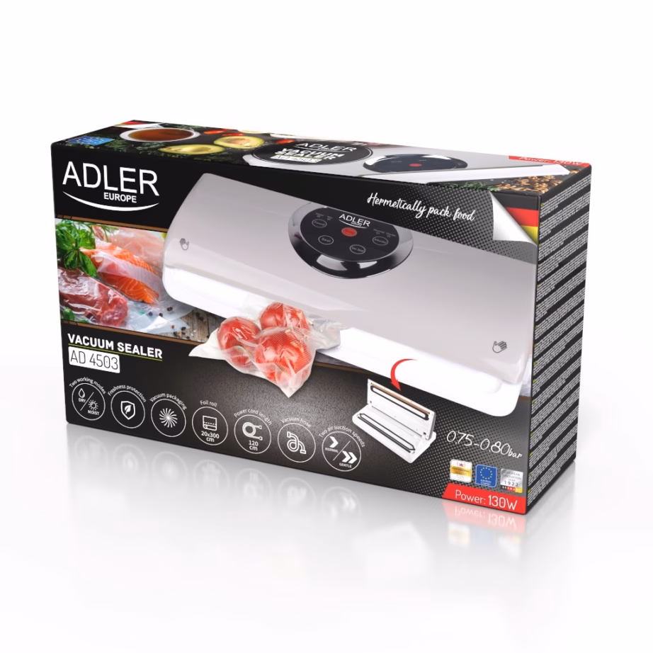 Vaakumpakendaja Adler AD 4503, 130 W, -750 kuni -800 mbar - 2