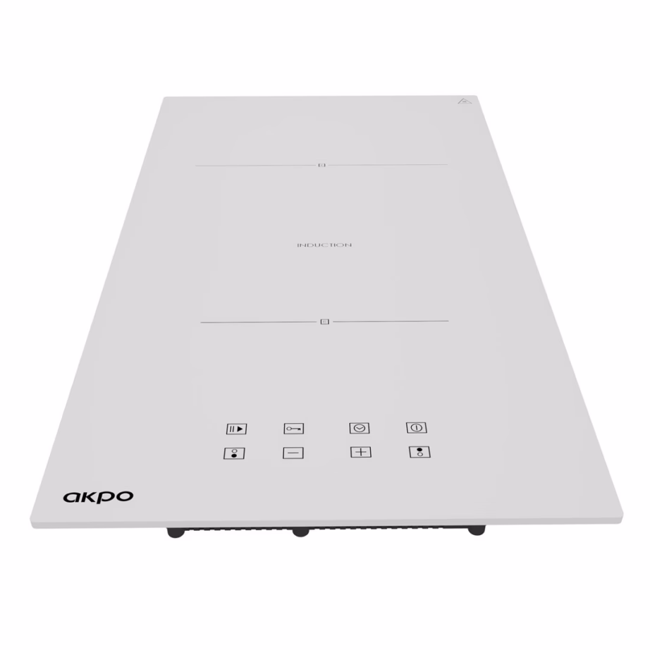 Integreeritav induktsioonpliidiplaat AKPO PIA 6802, 2 keeduala, valge - 4
