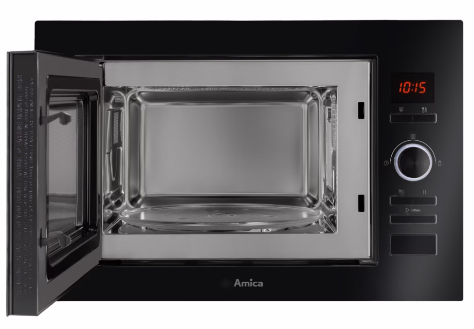 Integreeritav mikrolaineahi Amica AMMB25E3GB, 25 l, 900 W, grill 1000 W, must - 2