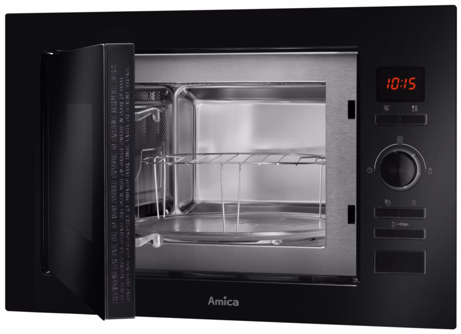 Integreeritav mikrolaineahi Amica AMMB25E3GB, 25 l, 900 W, grill 1000 W, must - 5