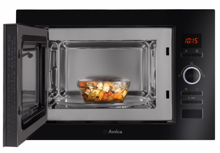 Integreeritav mikrolaineahi Amica AMMB25E3GB, 25 l, 900 W, grill 1000 W, must - 8