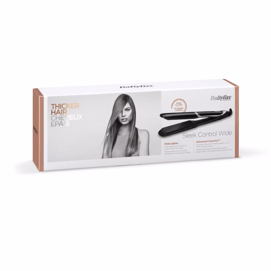 Juuksesirgendaja BaByliss Sleek Control Wide, 3,5 cm plaadid, 140–235 °C, 2,5 m juhe - 10
