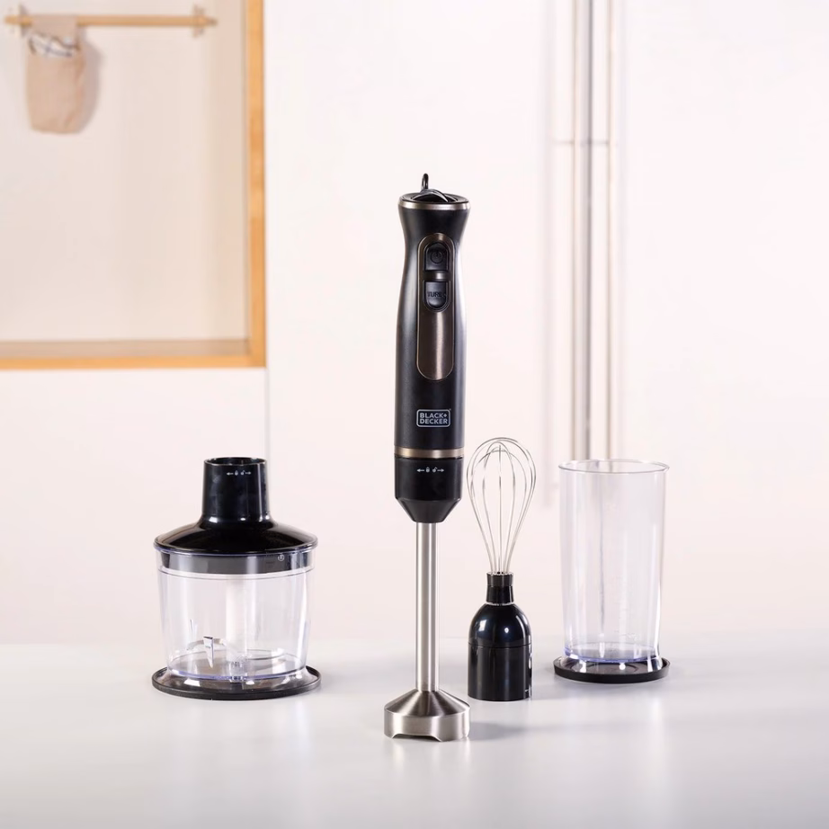 Saumikser Black+Decker BXHBA800E, 800 W, 0,6 l mõõdutops ja 0,5 l hakkija, must - 10