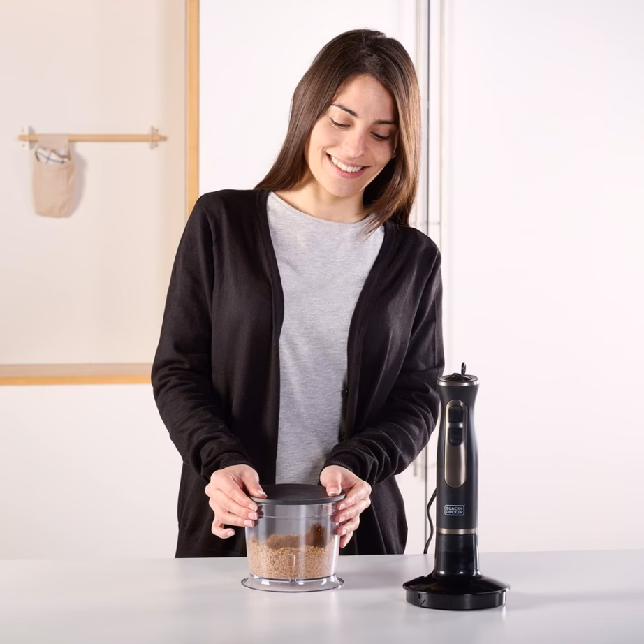 Saumikser Black+Decker BXHBA800E, 800 W, 0,6 l mõõdutops ja 0,5 l hakkija, must - 11