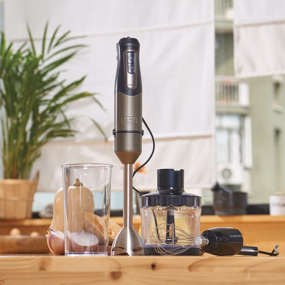 Saumikser Black+Decker BXHBA1200E, 1200 W, turborežiim, 4 teraga, must/hõbedane - 7