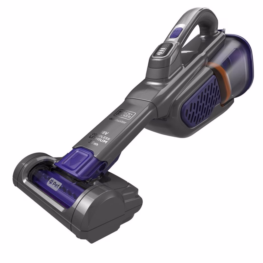 Käsitolmuimeja Black+Decker BHHV520BFP, 18 V, 0,7 l, kotita, must/lilla - 6