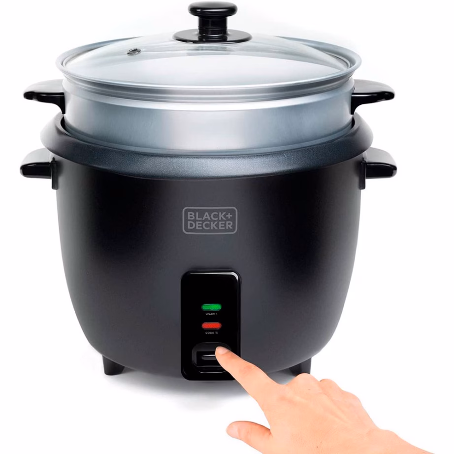 Riisikeetja Black+Decker BXRC1800E, 1,8 l, 700 W, mittenakkuva kattega - 6