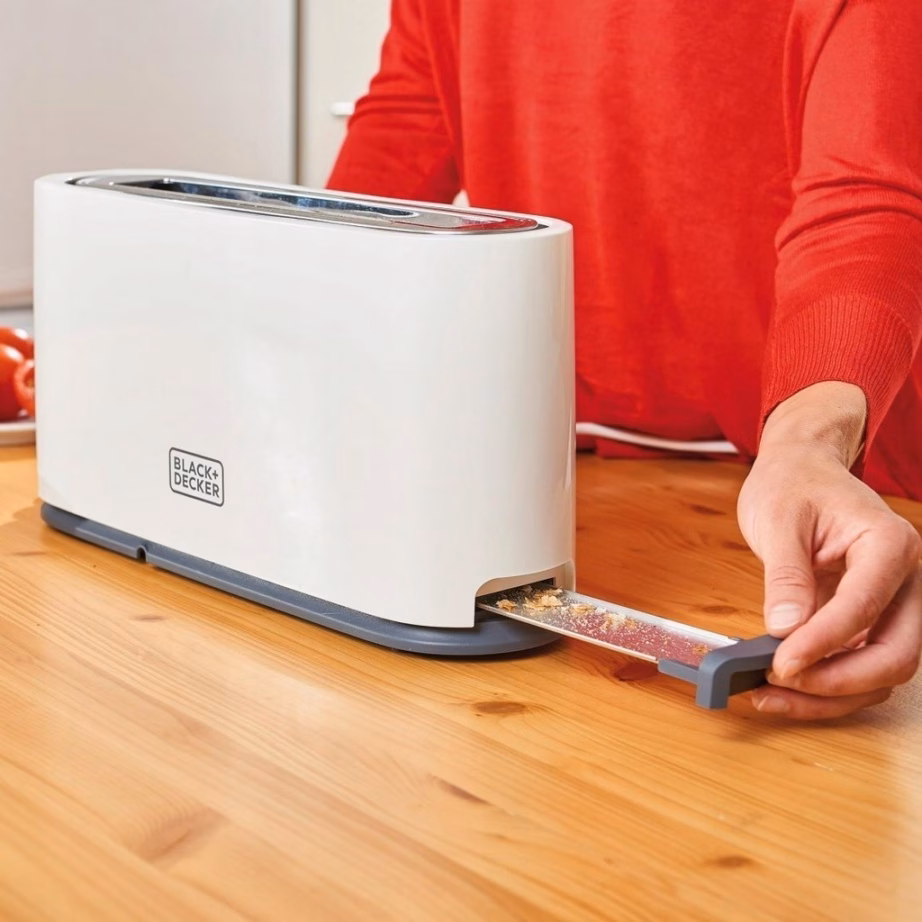 Röster Black+Decker BXTO1001E, 1000 W, pikk pilu, 7 pruunistusastet, valge - 5