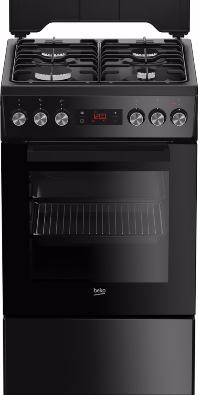 Eraldiseisev pliit Beko FSE52321DBD, gaasipliit ja 55 l ahi, must