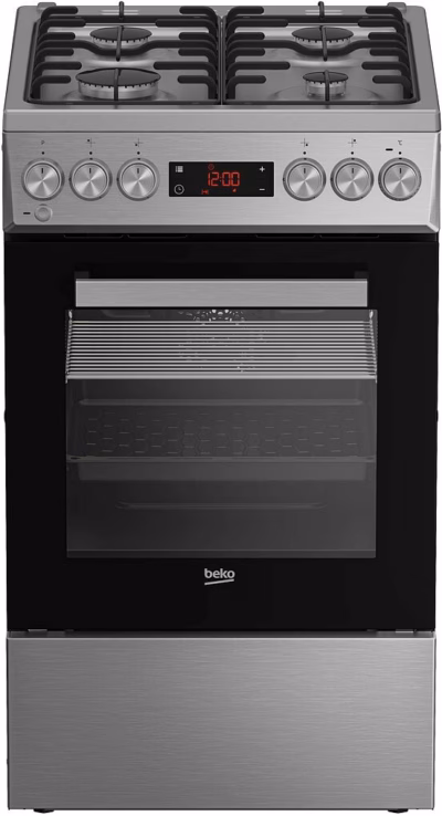 Eraldiseisev pliit Beko FSM52320TXDT, 50 cm, roostevaba teras, grill ja sahtel