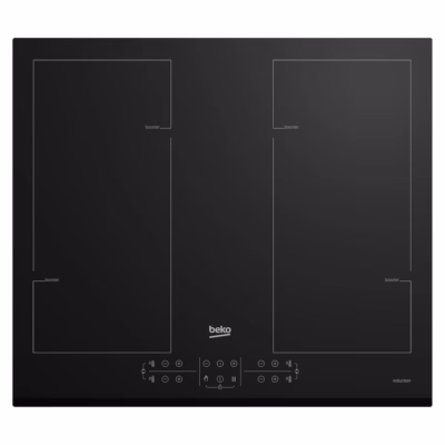 Integreeritav induktsioonpliidiplaat Beko HII64206F2MT, 60 cm, 4 tsooni, must klaas