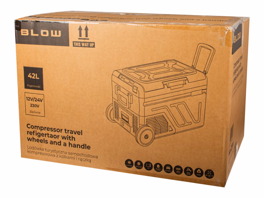 Kompressorkülmkast BLOW 42 l, -20 °C, AC/DC, energiaklass E - 7