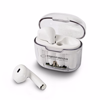 TWS Bluetooth-kõrvaklapid Esperanza EH237W, valge, Bluetooth 5.3, in-ear