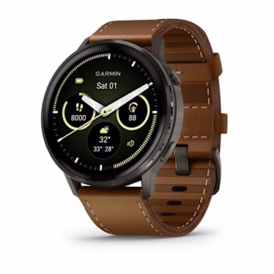 Nutikell Garmin Venu 4, 1,4" AMOLED puuteekraan, 45 mm, 454 × 454, Wi‑Fi ja GPS, must