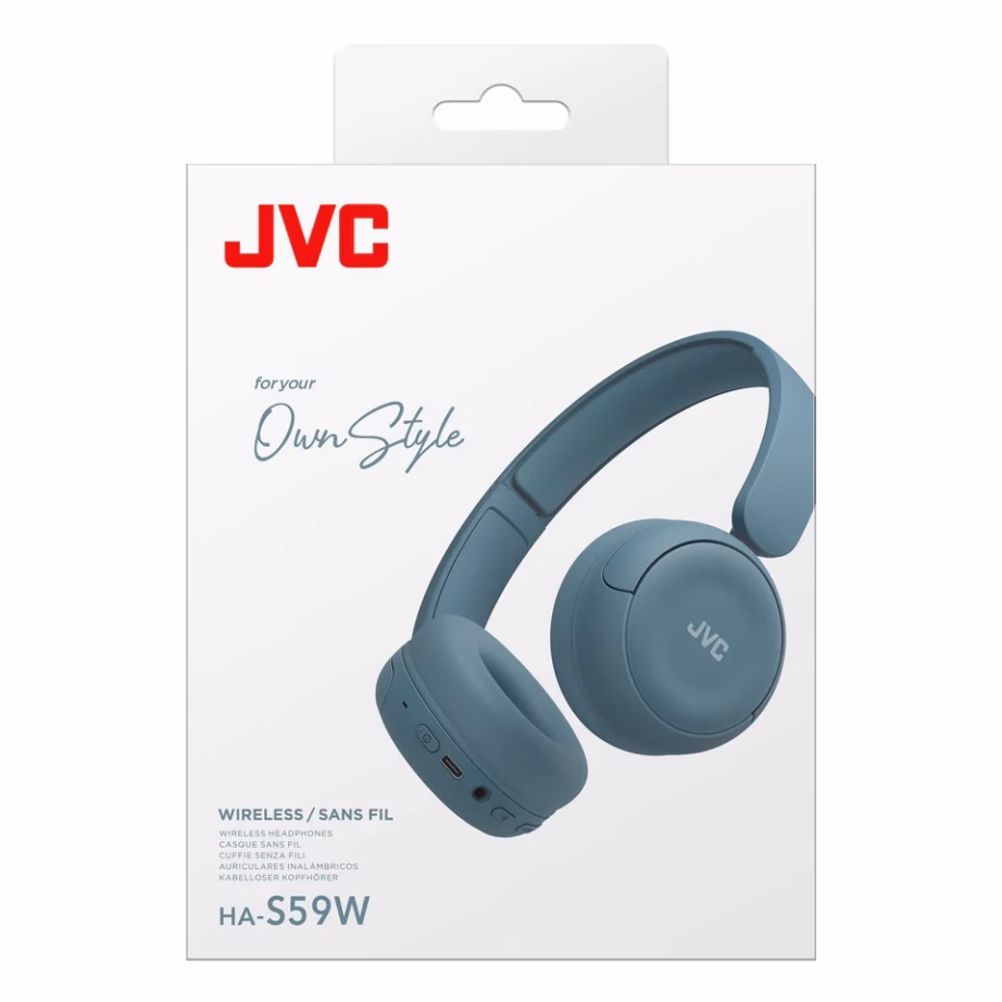 Kõrvapealsed kõrvaklapid JVC HA-S59W, Bluetooth 5.4, juhtmega ja juhtmevaba, sinine - 5