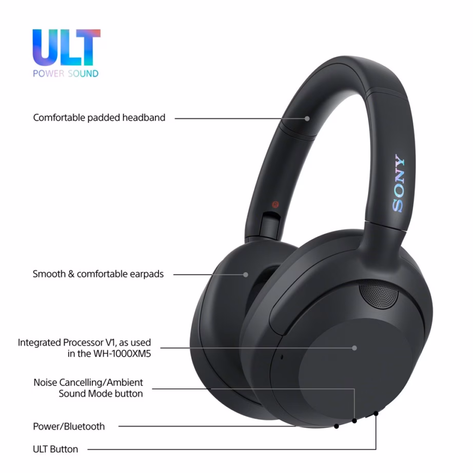 Bluetooth kõrvaklapid Sony ULT WEAR, mürasummutus, ULT POWER SOUND, kuni 30 h aku - 4