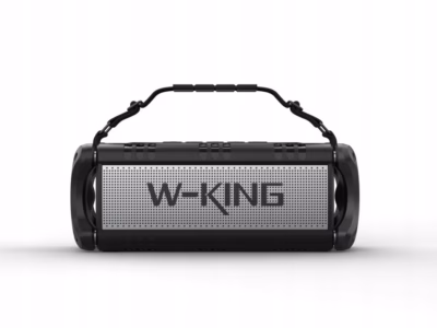 Kaasaskantav stereo Bluetooth-kõlar W-King D8, 90 W, must ja hõbedane