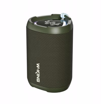 Kaasaskantav Bluetooth-kõlar W-King D110, 15 W, 2900 mAh aku, roheline