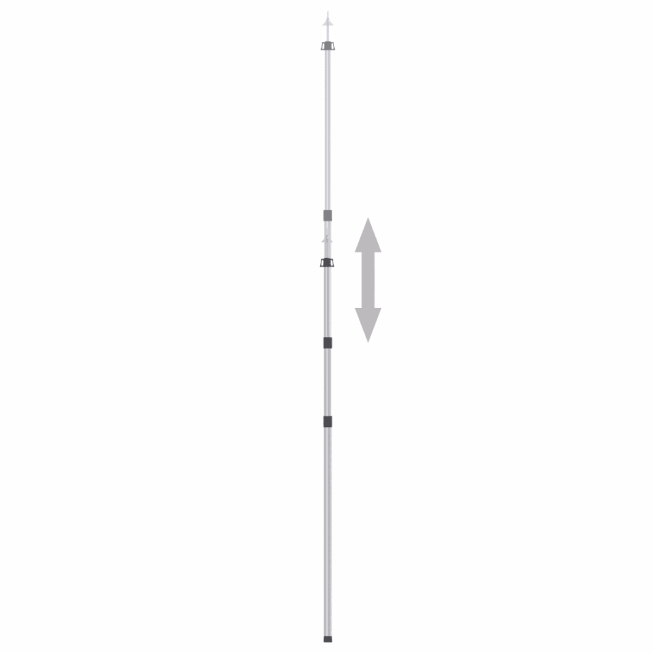 Alumiiniumist teleskoopvai presentkatetele ja telkidele, 102–260 cm - 5