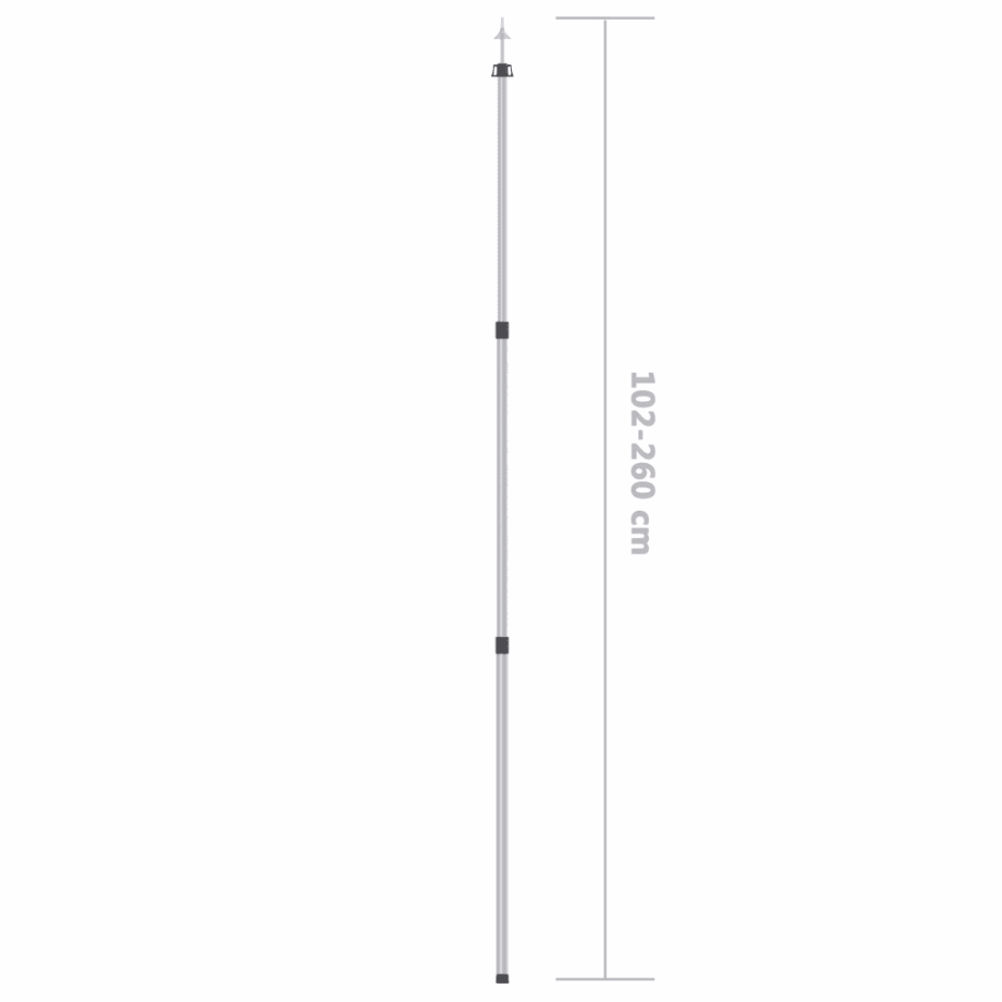 Alumiiniumist teleskoopvai presentkatetele ja telkidele, 102–260 cm - 6
