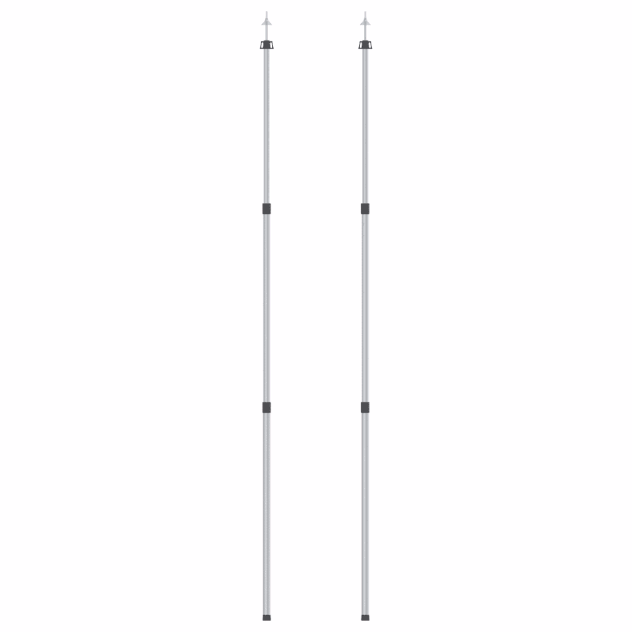 Alumiiniumist teleskoopvaiad presentkatete ja telkide jaoks, 2 tk, 102–260 cm - 2