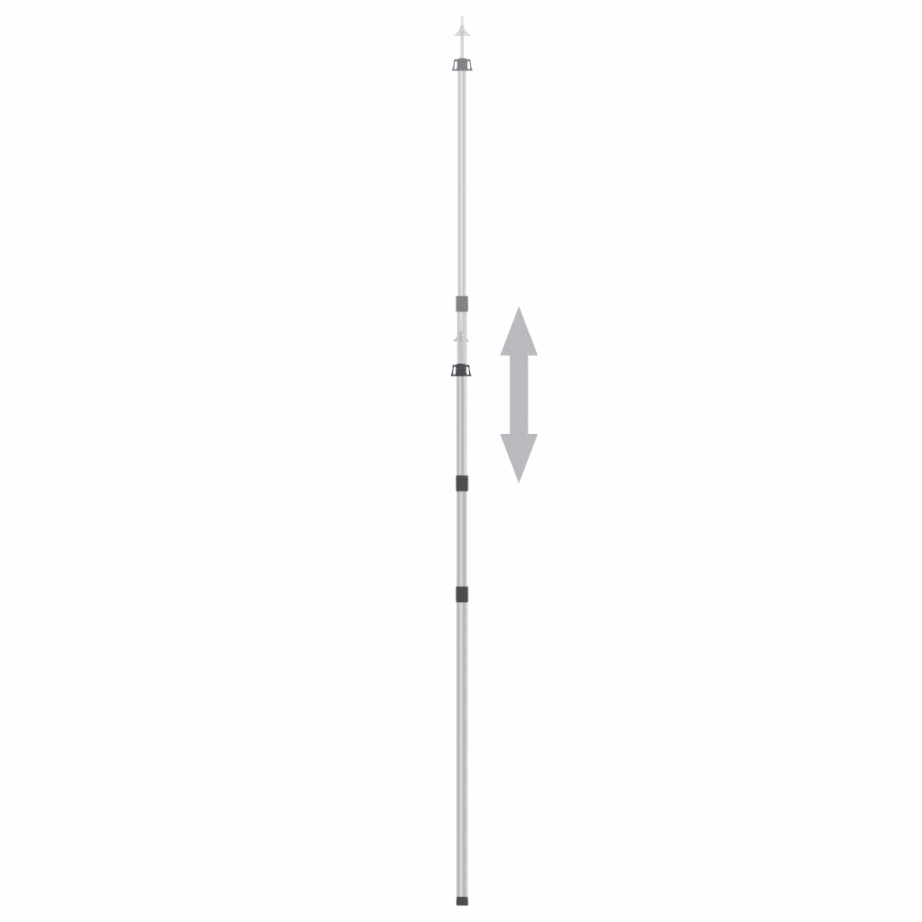 Alumiiniumist teleskoopvaiad presentkatete ja telkide jaoks, 2 tk, 102–260 cm - 5