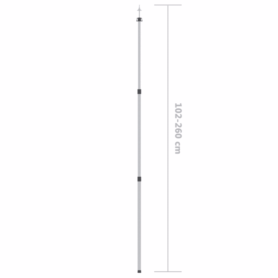 Alumiiniumist teleskoopvaiad presentkatete ja telkide jaoks, 2 tk, 102–260 cm - 6