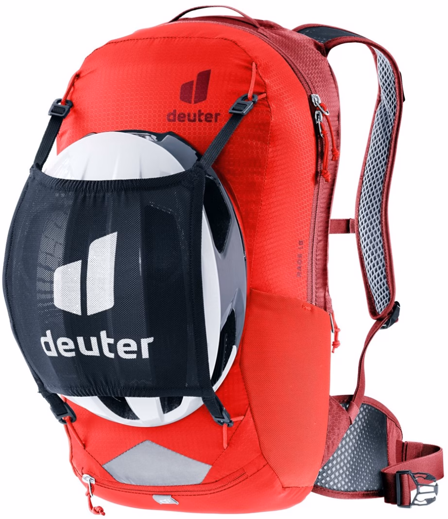 Rattasõidu seljakott Deuter Race 16, 16 l, eemaldatav vihmakate, Cherry/Masala - 9