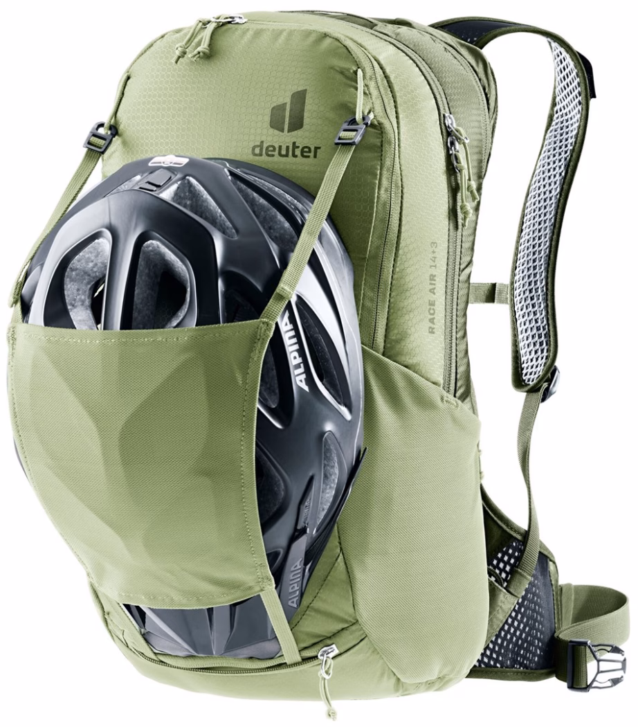 Rattaseljakott Deuter Race Air 14+3, 14+3 l, vihmakattega (Mineral/Grove) - 2