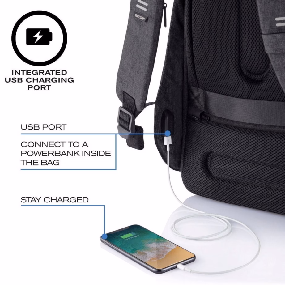 Vargusevastane seljakott XD DESIGN Bobby Hero Small P705.701, 11,5 l, must - 14